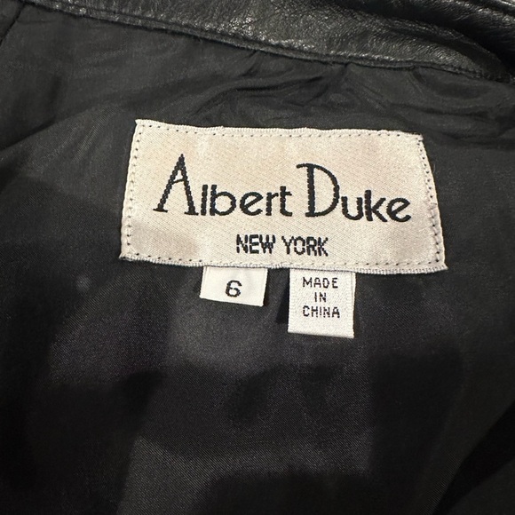 ALBERT‎ DUKE VINTAGE BLACK LEATHER PANTS SIZE 6 - Picture 4 of 7